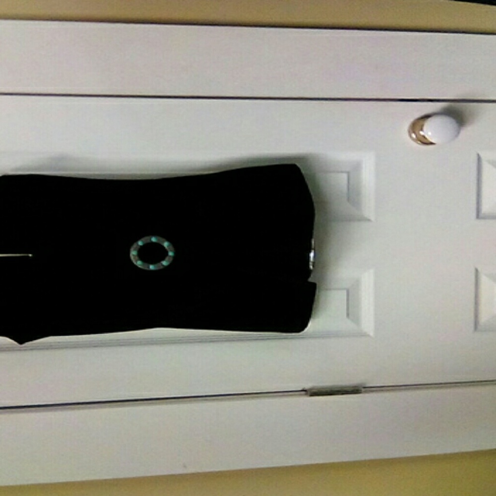 Joseph Ribboff Jersey knit black shell with silver